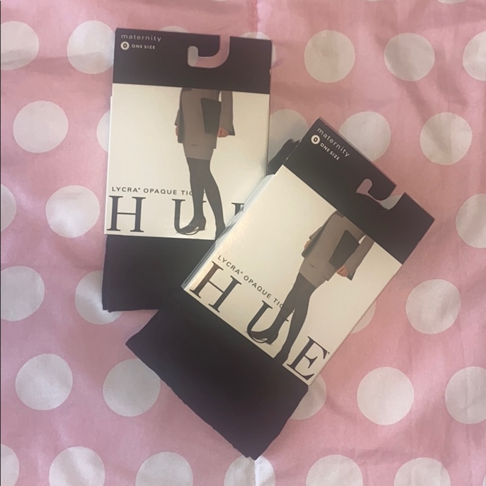 2 pair maternity Lycra opaque tights